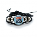 Bracelet Route 66 "Logo" Blue