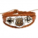 Bracelet Route 66 "Logo" Rouille marron