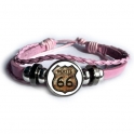 Bracelet Route 66 "Logo" Rouille rose