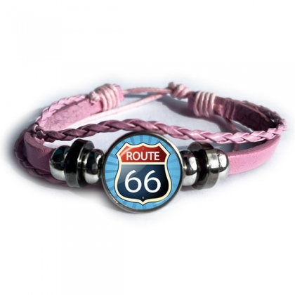 Bracelet Route 66 "Logo" Blue rose