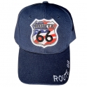 Casquette Route 66 "USA Logo" Bleu Nuit