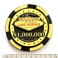 Magnet Las Vegas "1.000.000 Gold" en bois verni et en relief