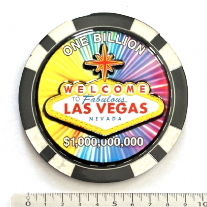 Magnet Las Vegas "$1.000.000 Colorful 1" en bois verni et en relief Magnet Las Vegas "$1.000.000 Colorful 1" en bois verni et en relief