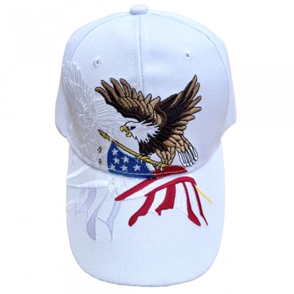 Casquette USA "Flag & Eagle" blanche