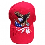 Casquette USA "Flag & Eagle" rouge
