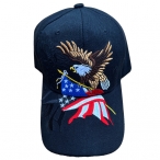 Casquette USA "Flag & Eagle" noire