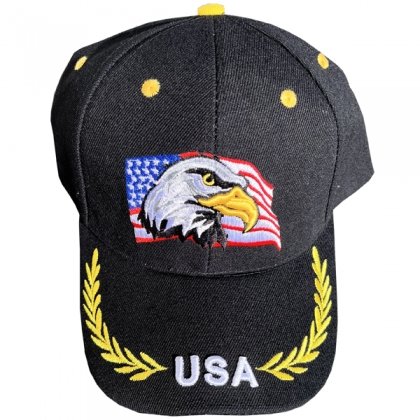 Casquette USA "Lauriers 1" Noire