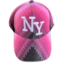 Casquette New York White "Losange" rose