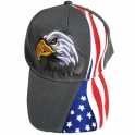 Casquette USA "Eagle & Flag" grise