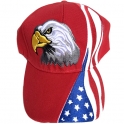 Casquette USA "Eagle & Flag" rouge