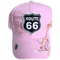 Casquette Route 66 "Map" rose