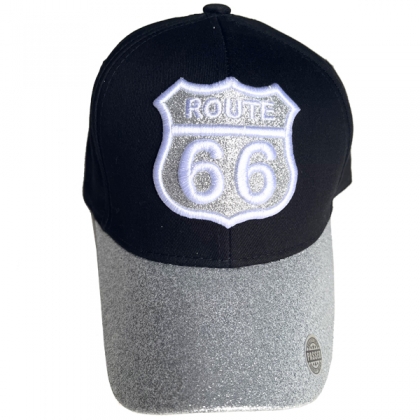 Casquette Route 66 "Paillette" noire