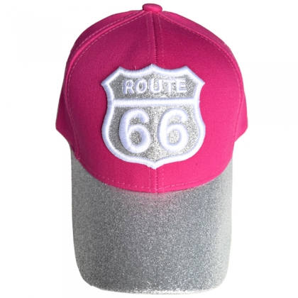Casquette Route 66 "Paillette" rose Casquette Route 66 "Paillette" rose