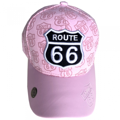 Casquette Route 66 "Leather" rose Casquette Route 66 "Leather" rose