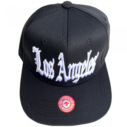 Casquette plate Los Angeles noire et blanche