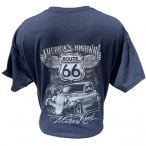 T-Shirt Route 66 "America's Highway" bleu gris