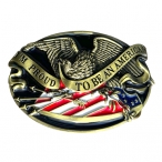 Boucle de Ceinture "Proud to be an American"