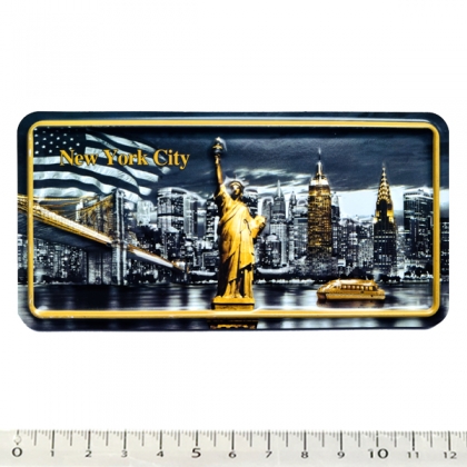 Magnet New York En Relief "Gold Skyline"