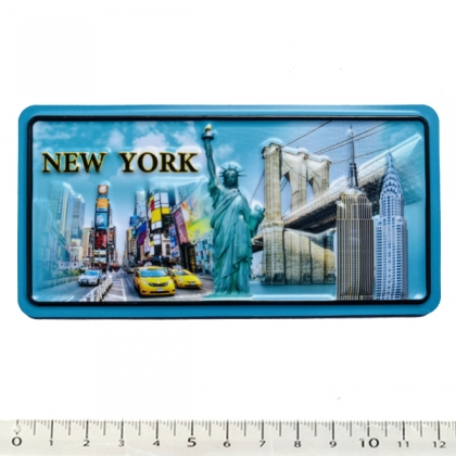 Magnet New York En Relief "Turquoise Monuments" Magnet New York En Relief "Turquoise Monuments"