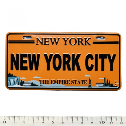 Magnet New York Plaque Immatriculation "Empire State" Orange Magnet New York Plaque Immatriculation "Empire State" Orange