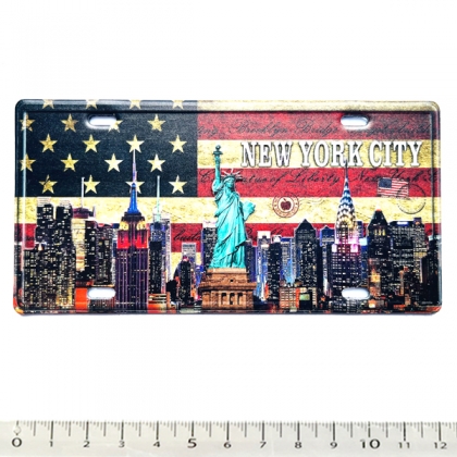 Magnet New York Plaque Immatriculation "USA Flag" Magnet New York Plaque Immatriculation "USA Flag"