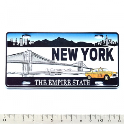 Magnet New York Plaque Immatriculation "Empire State" Taxi Magnet New York Plaque Immatriculation "Empire State" Taxi