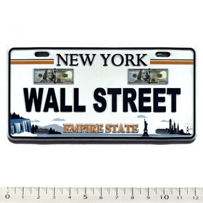 Magnet New York Plaque Immatriculation "Wall Street" Magnet New York Plaque Immatriculation "Wall Street"