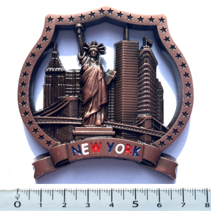 Magnet New York "Stars" Métal Cuivre