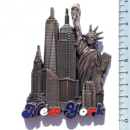 Magnet New York "Five Monuments" Métal Cuivre