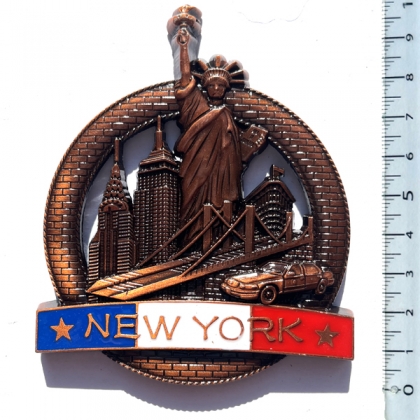 Magnet New York "Blue-White-Red" Métal Cuivre
