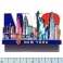 Magnet New York "NYC Skyline" en Bois Verni et en Relief