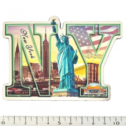 Magnet New York "NY - Monuments" métallisé