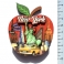 Magnet New York "Big Apple" en Bois Verni et en Relief
