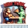 Magnet New York "King Kong Liberty" en Bois Verni et en Relief