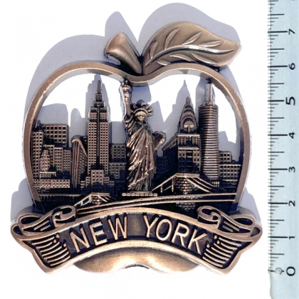Magnet New York "Big Apple Monuments" Métal Cuivre