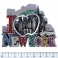 Magnet New York "Rainbow" Métal Argent