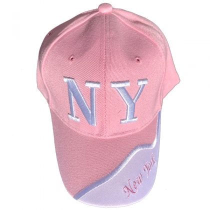 Casquette New York "Wave" Rose Pâle