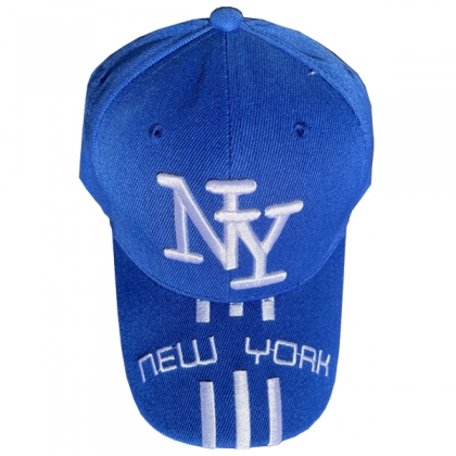 Casquette New York "3 Lines" Bleu