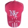 Casquette New York "3 Lines" Rose