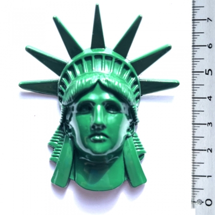 Magnet New York "Statue Close Up" Métal Vert