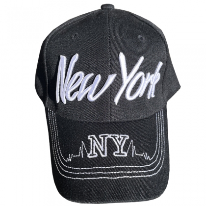 Casquette New York "Heartbeat" Noir