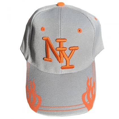 Casquette New York "Flammes" Grise