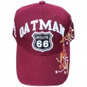 Casquette Route 66 "Oatman Map" Bordeaux