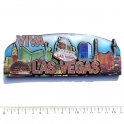 Magnet Las Vegas "Viva Vegas" en bois verni et en relief