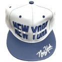 Casquette New York "Leather" Grise & bleu nuit