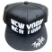 Casquette New York "Leather" Noire