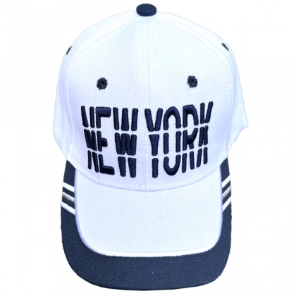 Casquette New York "All Caps" Blanche