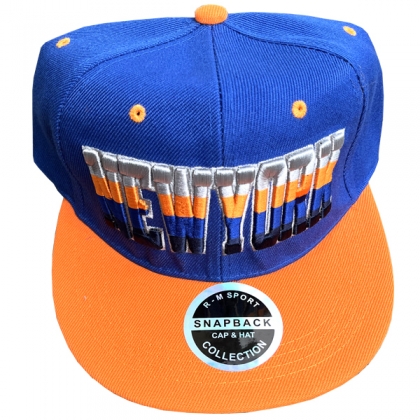 Casquette New York "4 Colors" Bleu & orange
