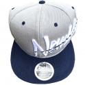 Casquette New York "Stripes" Grise & bleu nuit