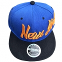 Casquette New York "Style" Bleu, noire & orange